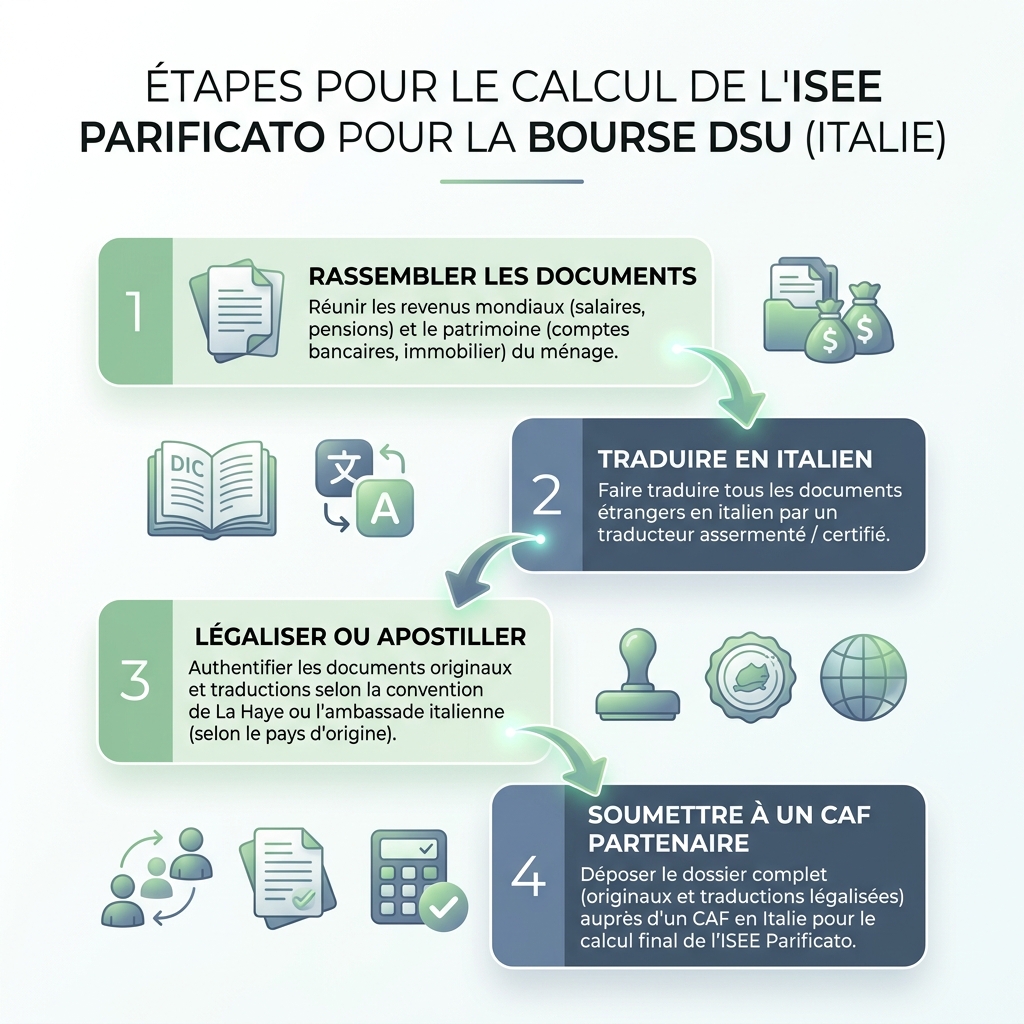 Étapes de constitution de l'ISEE Parificato