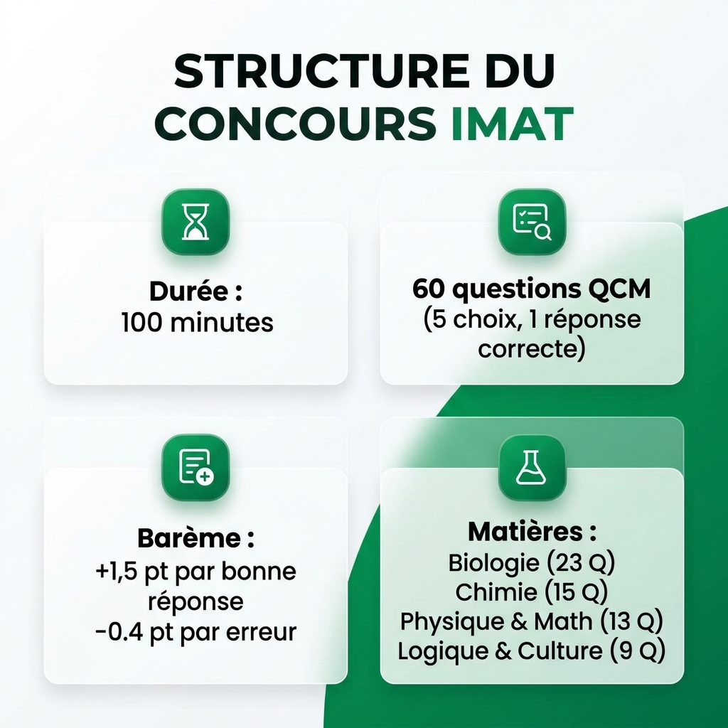 Format et barème de l'examen IMAT