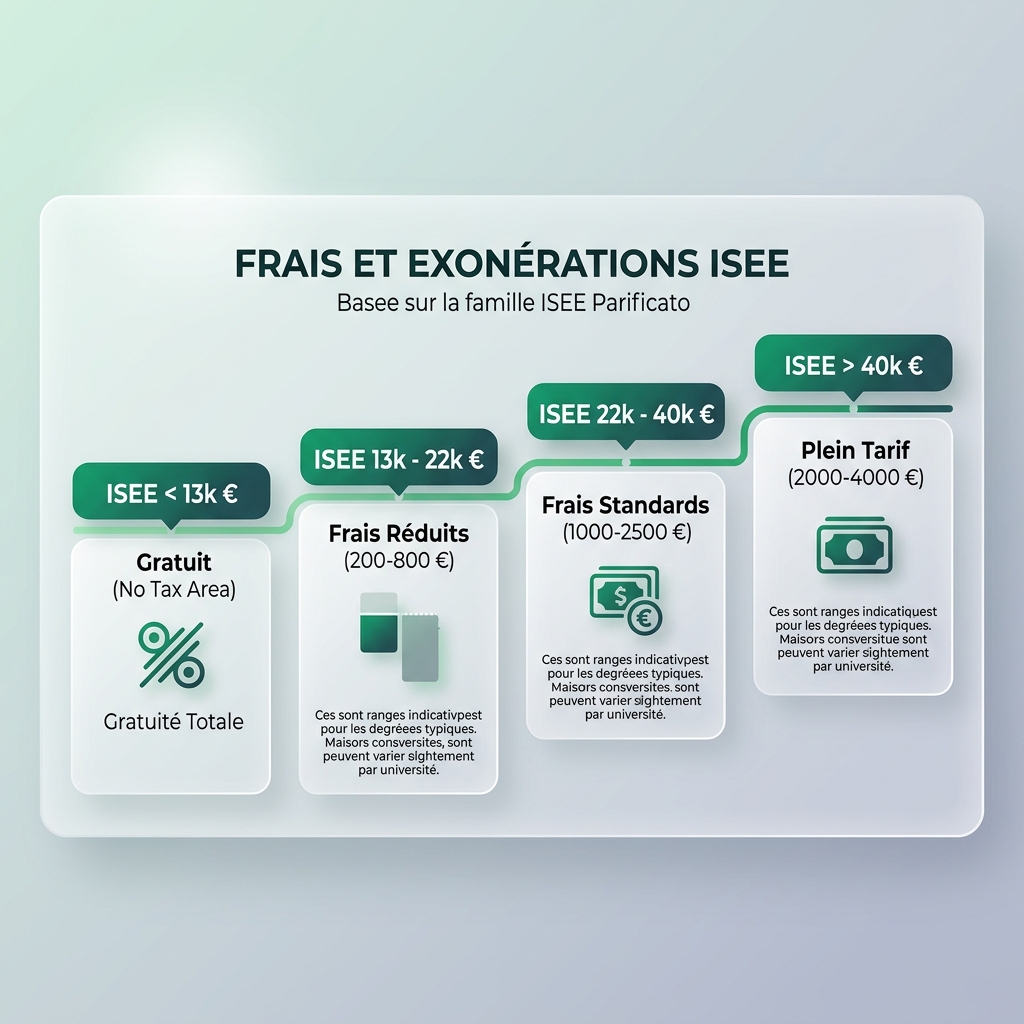 Frais de Scolarité basés sur l'ISEE Parificato en Italie